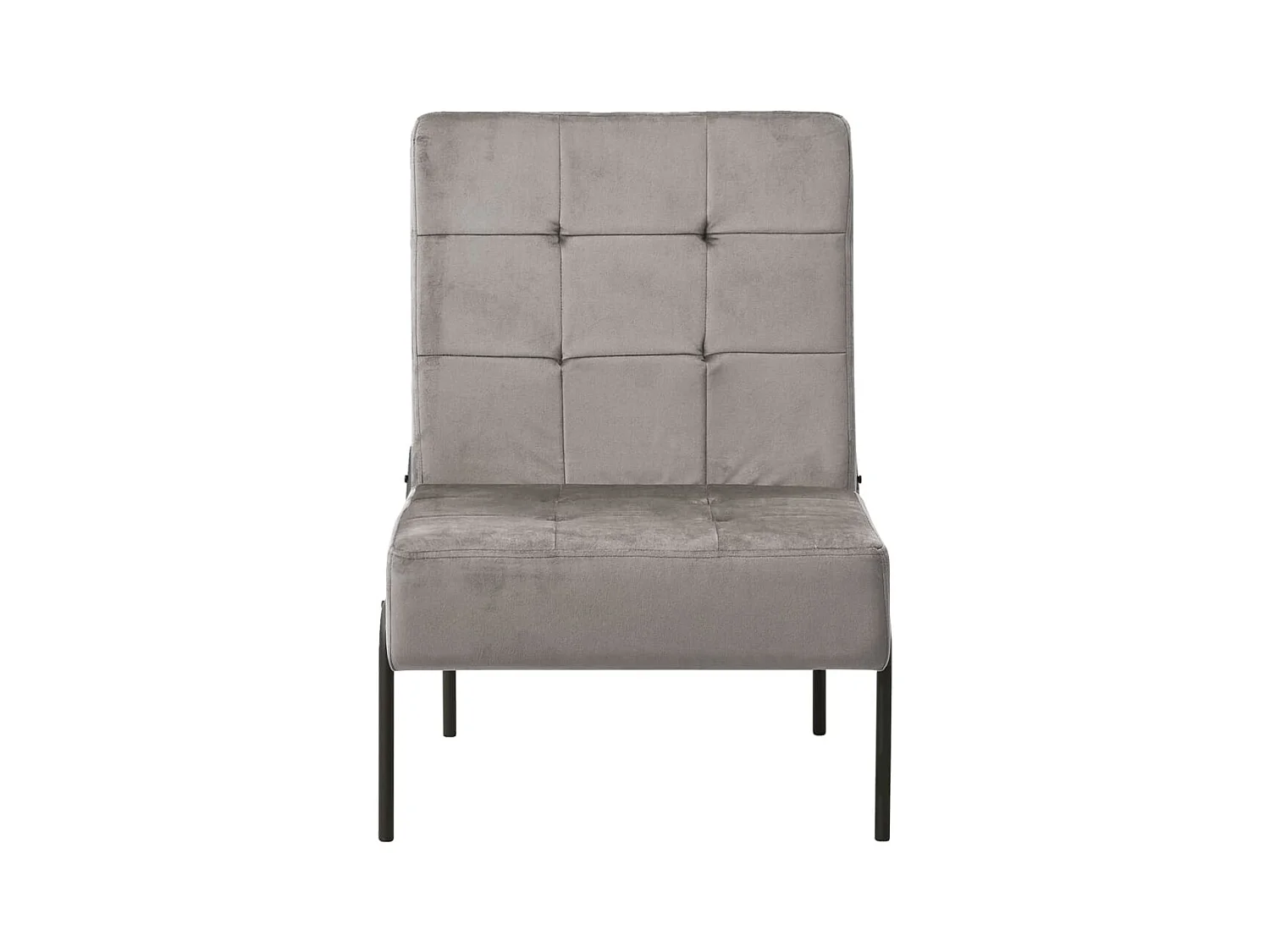 Relaxstoel 65x79x87 cm fluweel lichtgrijs NL189338