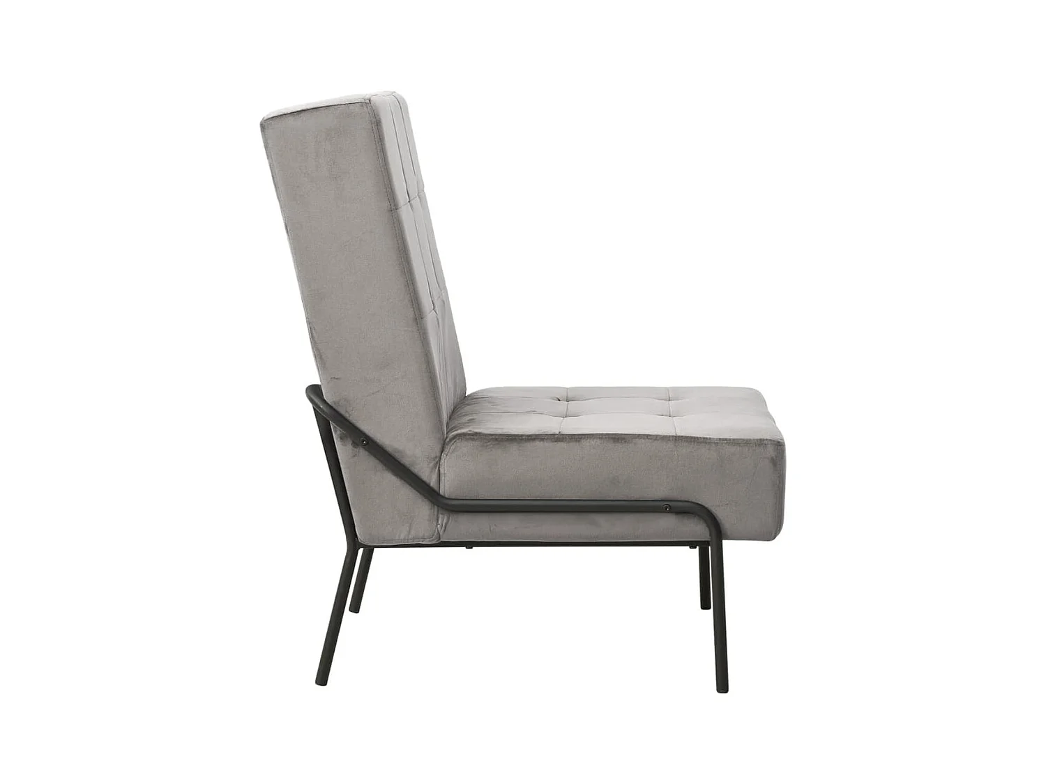 Relaxstoel 65x79x87 cm fluweel lichtgrijs NL189338