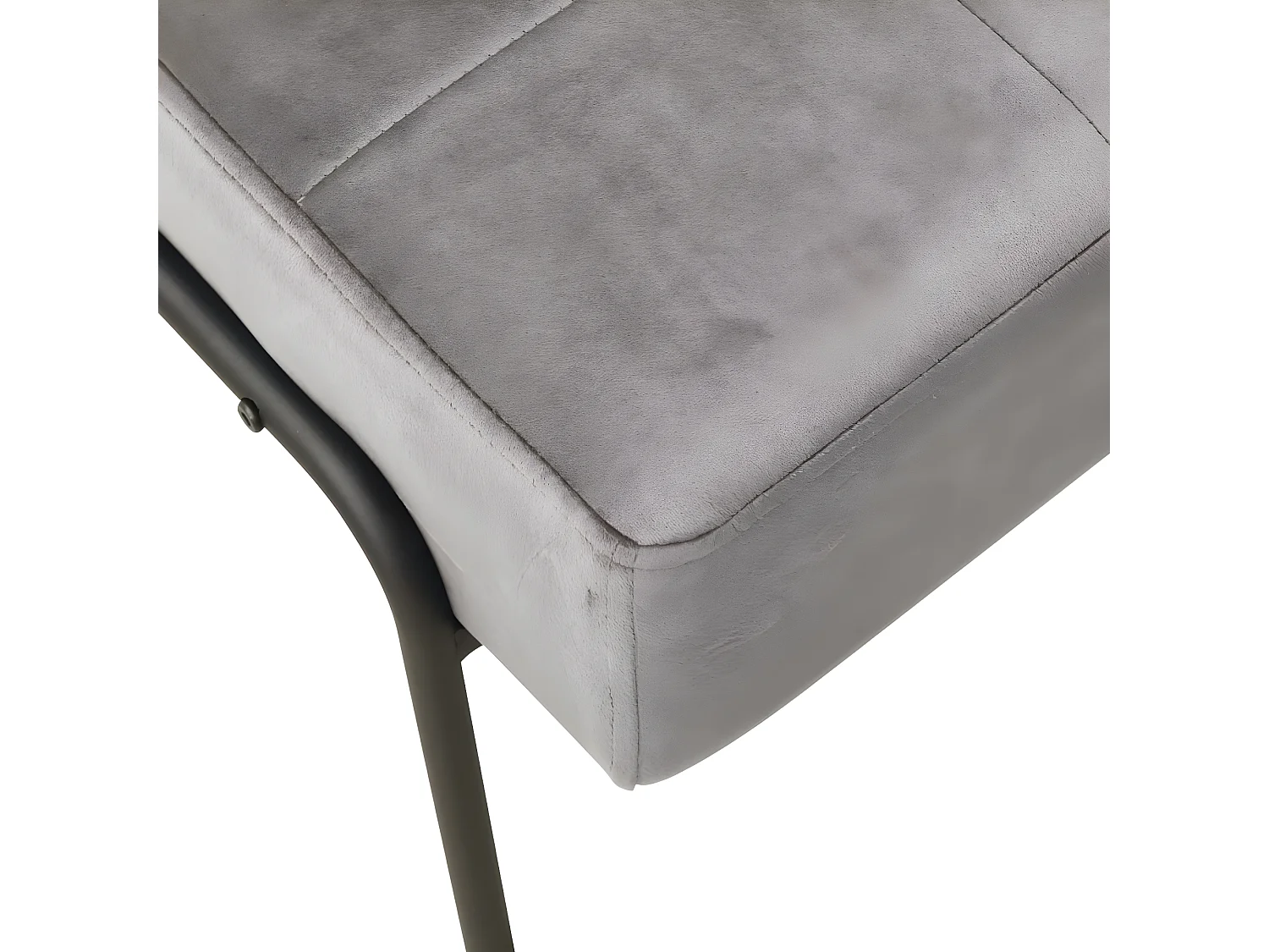 Silla de relajación de terciopelo gris claro 65x79x87 cm ES35485