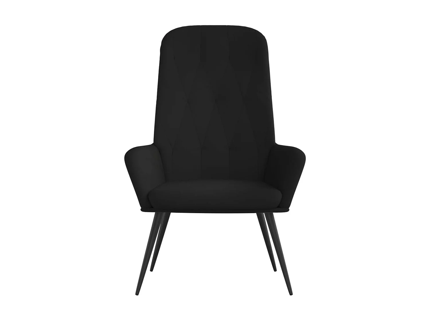 Fauteuil droit Noir Velours OIU7248