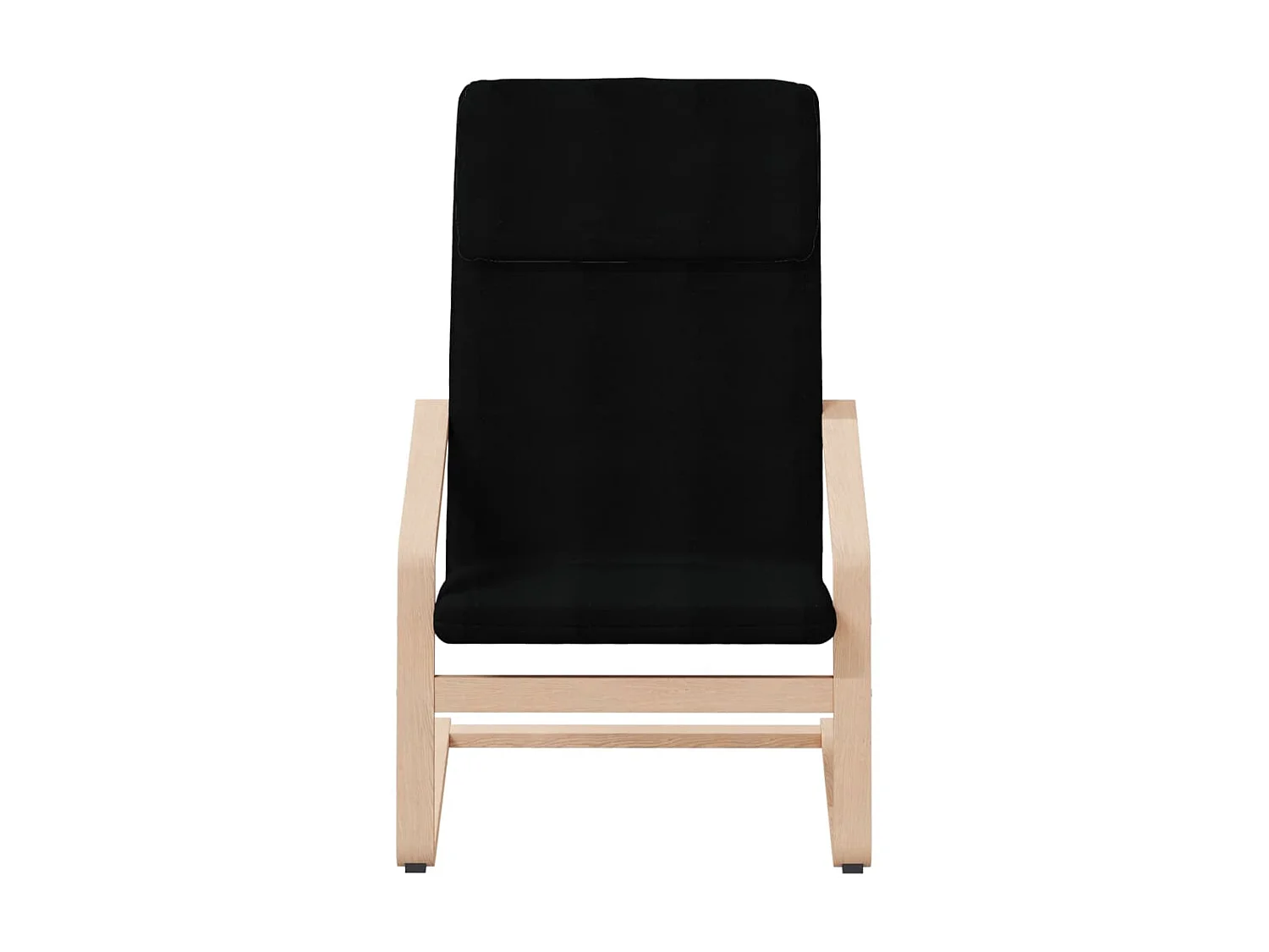 Relaxsessel | Fernsehsessel mit Hocker Schwarz Stoff -gkd516593