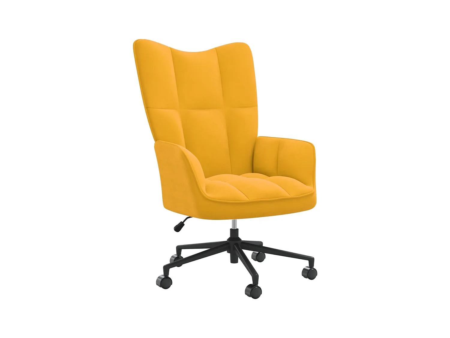 Fauteuil droit Jaune moutarde Velours LSJ7226
