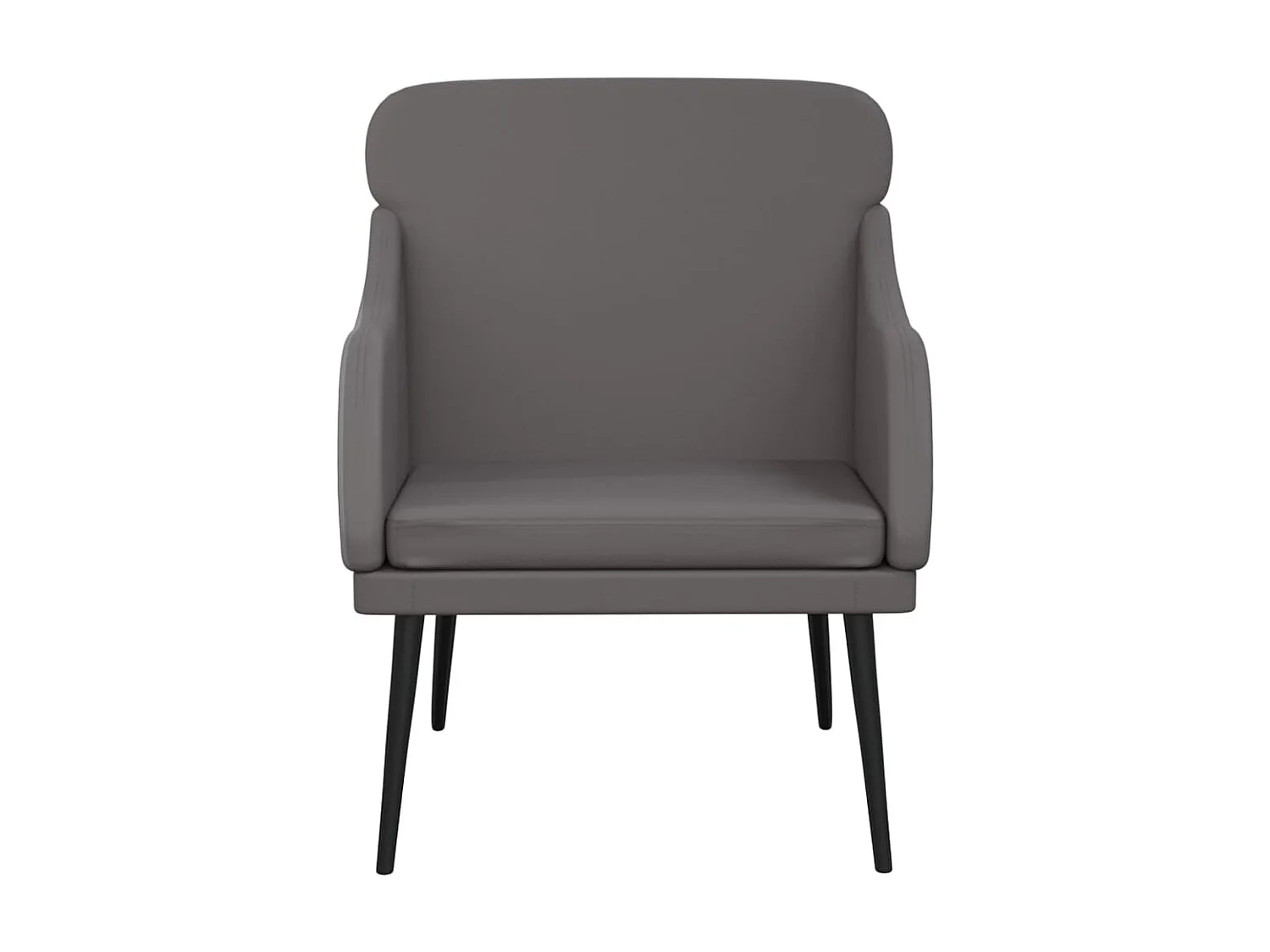 Fauteuil droit Gris 63x76x80 cm Similicuir SEF95754