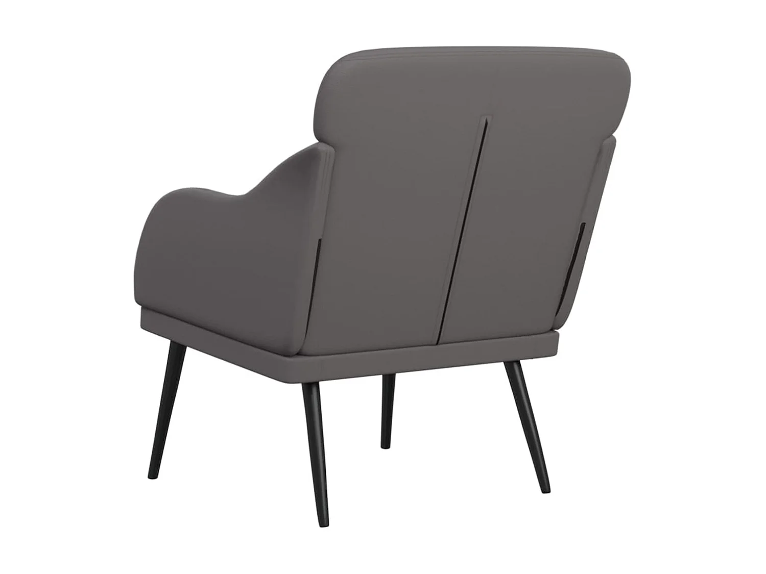 Fauteuil droit Gris 63x76x80 cm Similicuir SEF95754