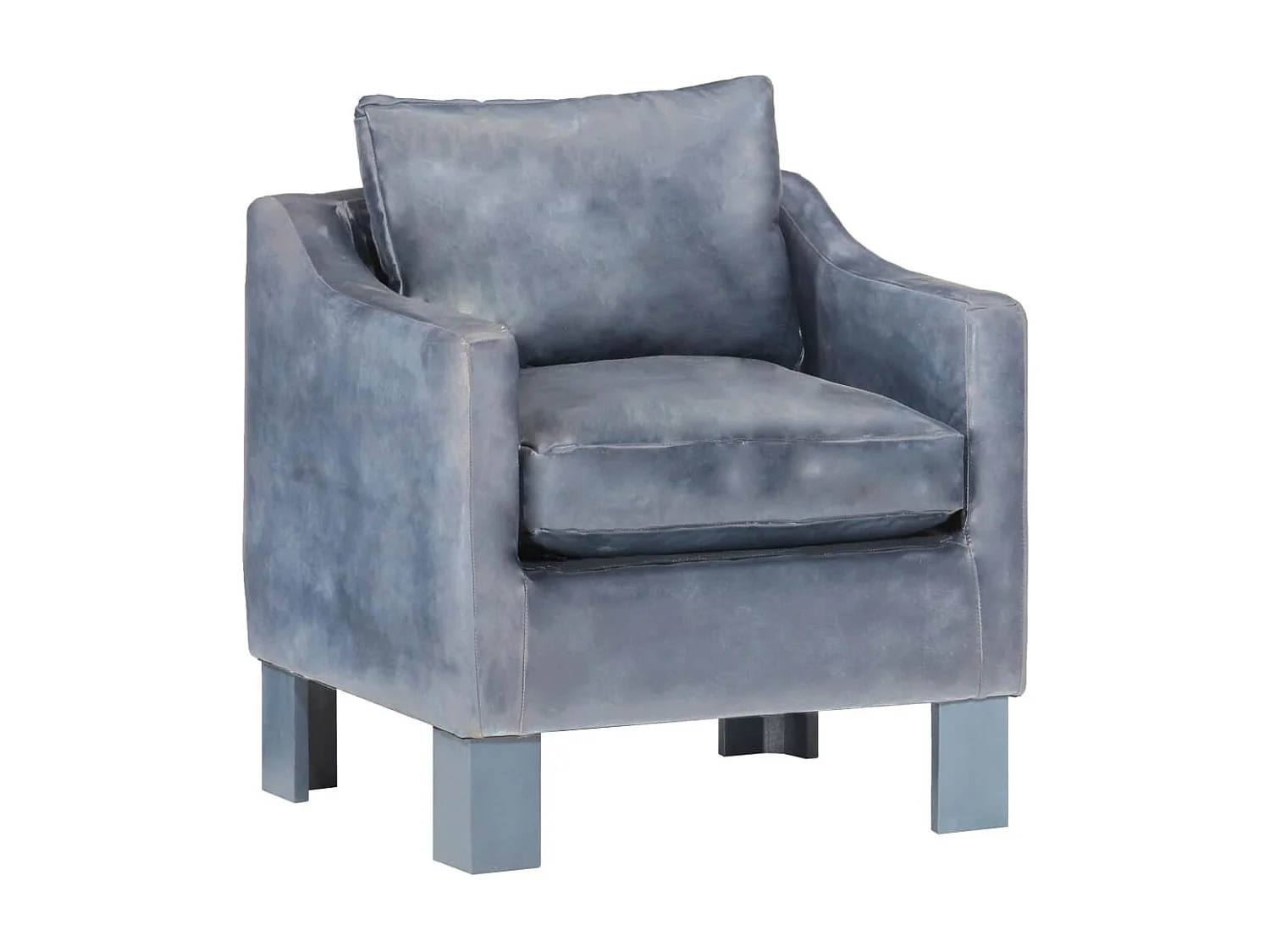 Fauteuil droit Gris Cuir véritable SEF38360