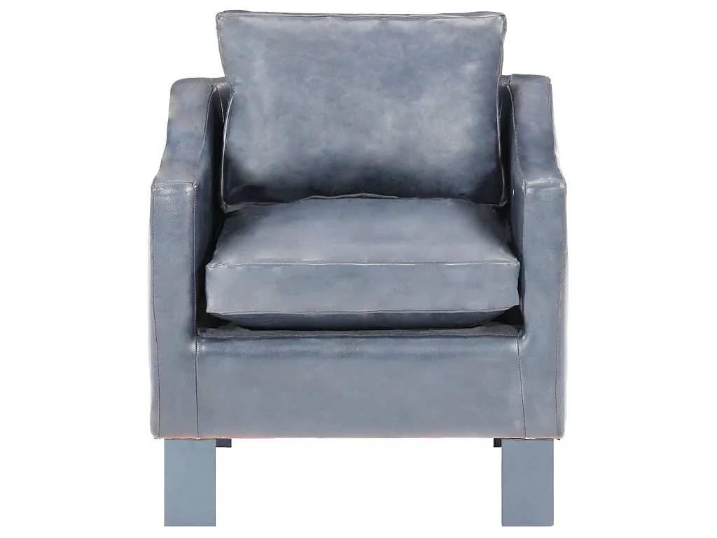 Fauteuil droit Gris Cuir véritable SEF38360