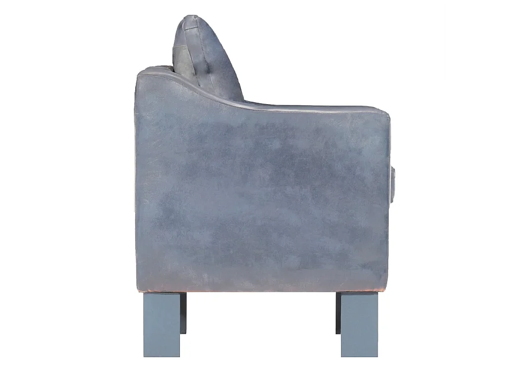 Fauteuil droit Gris Cuir véritable SEF38360