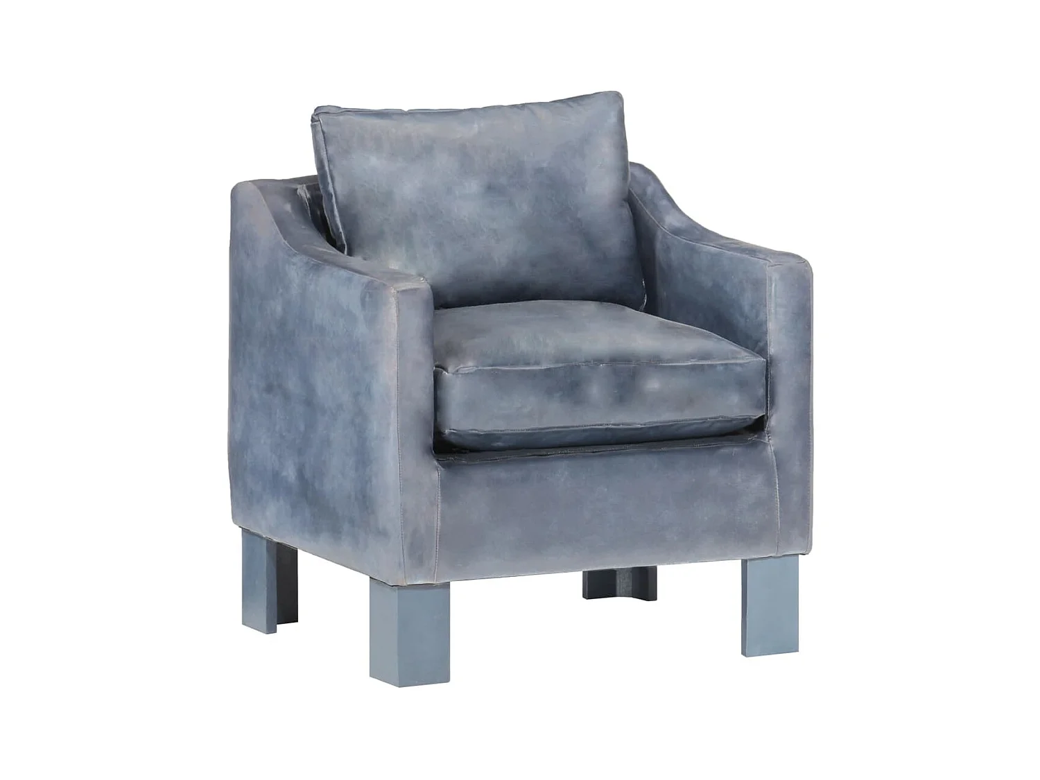 Fauteuil droit Gris Cuir véritable SEF38360