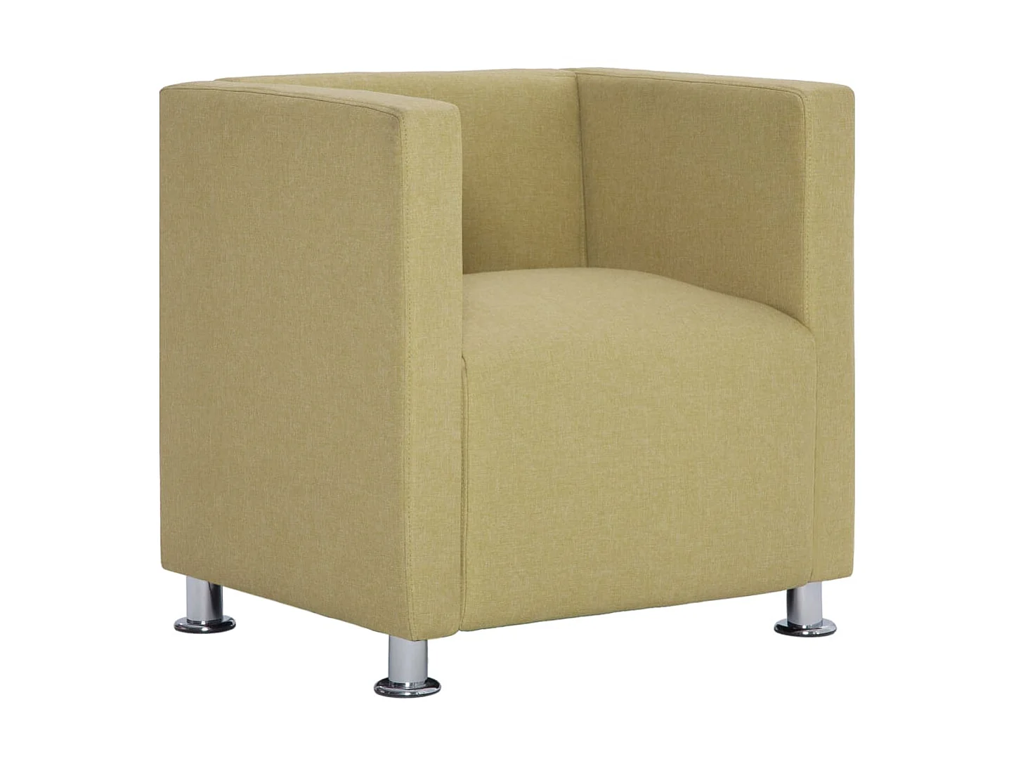 Fauteuil droit cube Vert Tissu SEF36538
