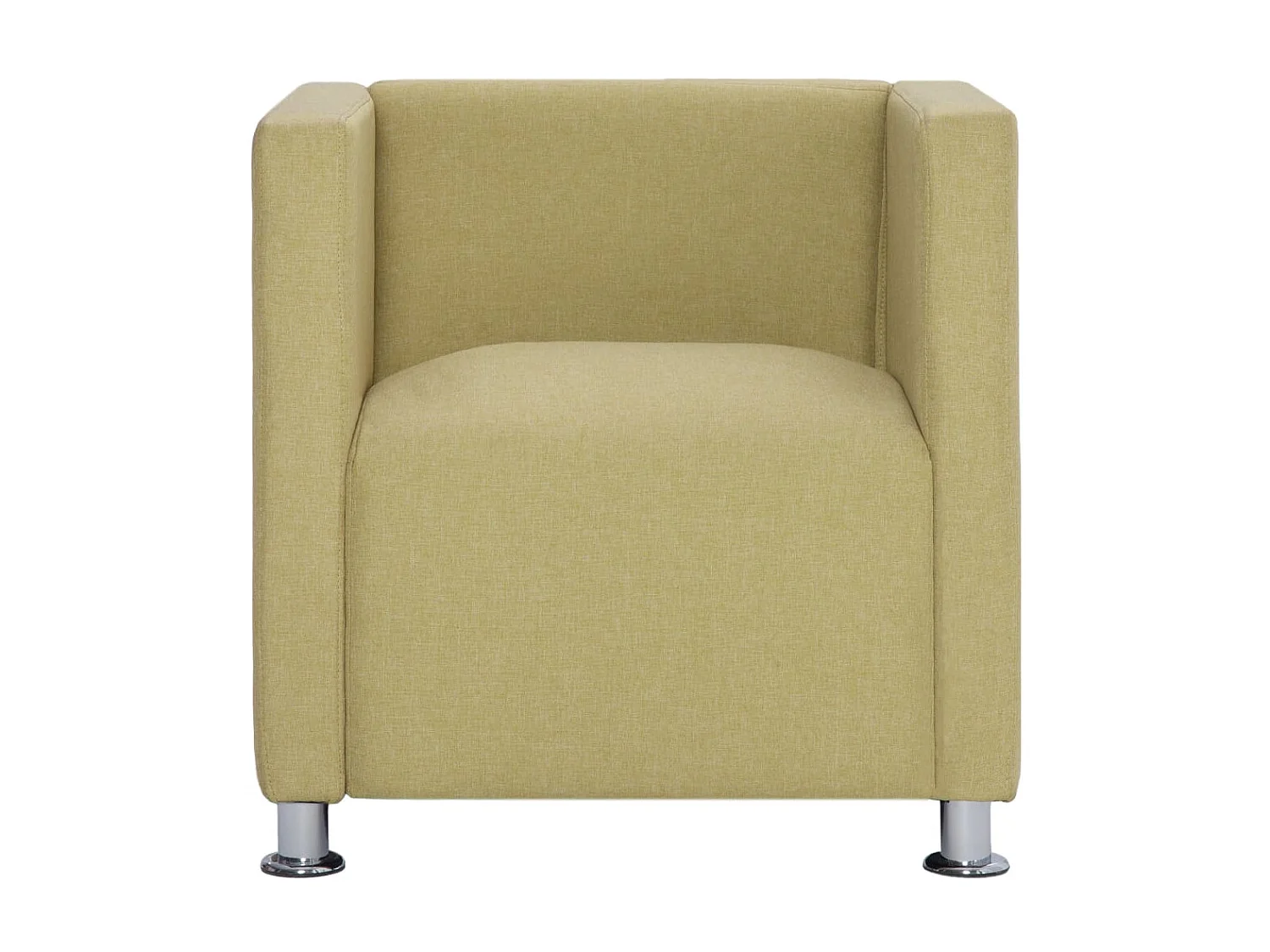 Fauteuil droit cube Vert Tissu SEF36538