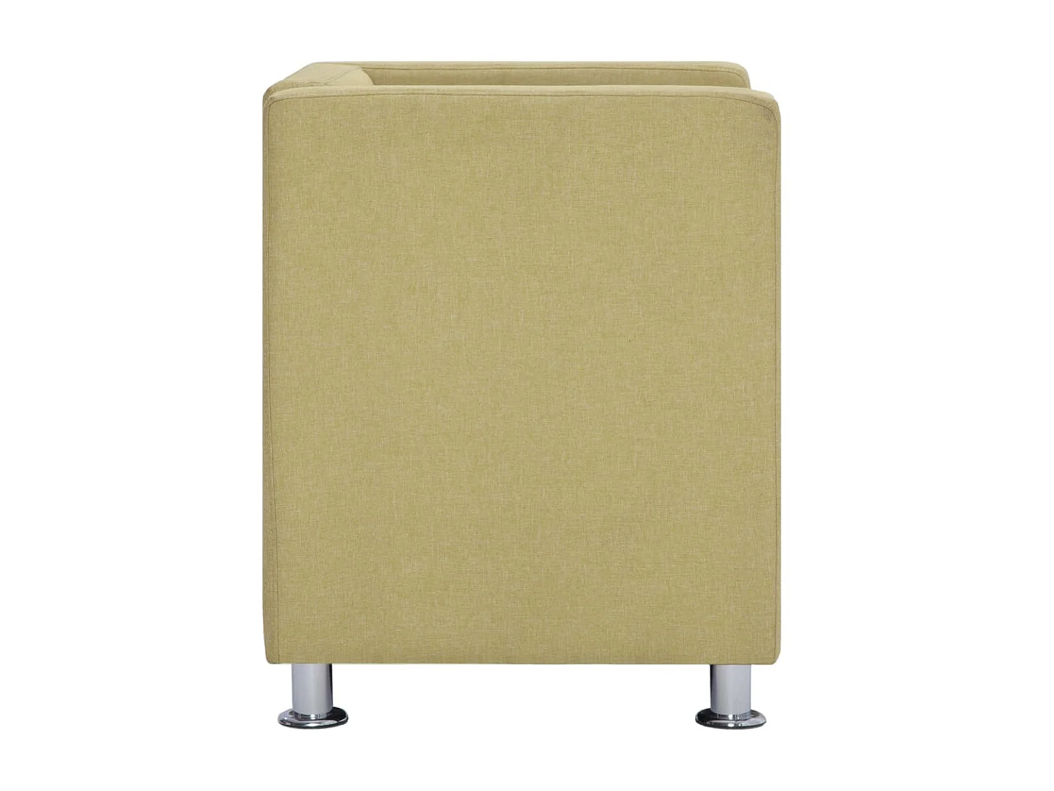 Fauteuil droit cube Vert Tissu SEF36538
