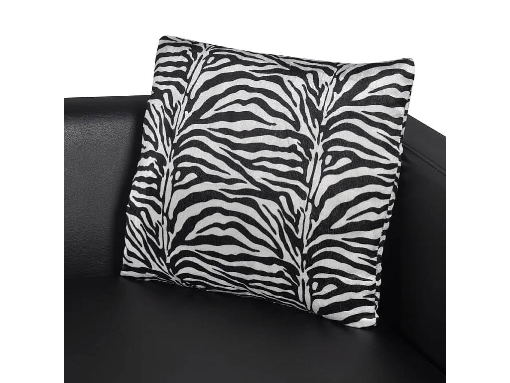 Sillón de cuero sintético negro ES93893