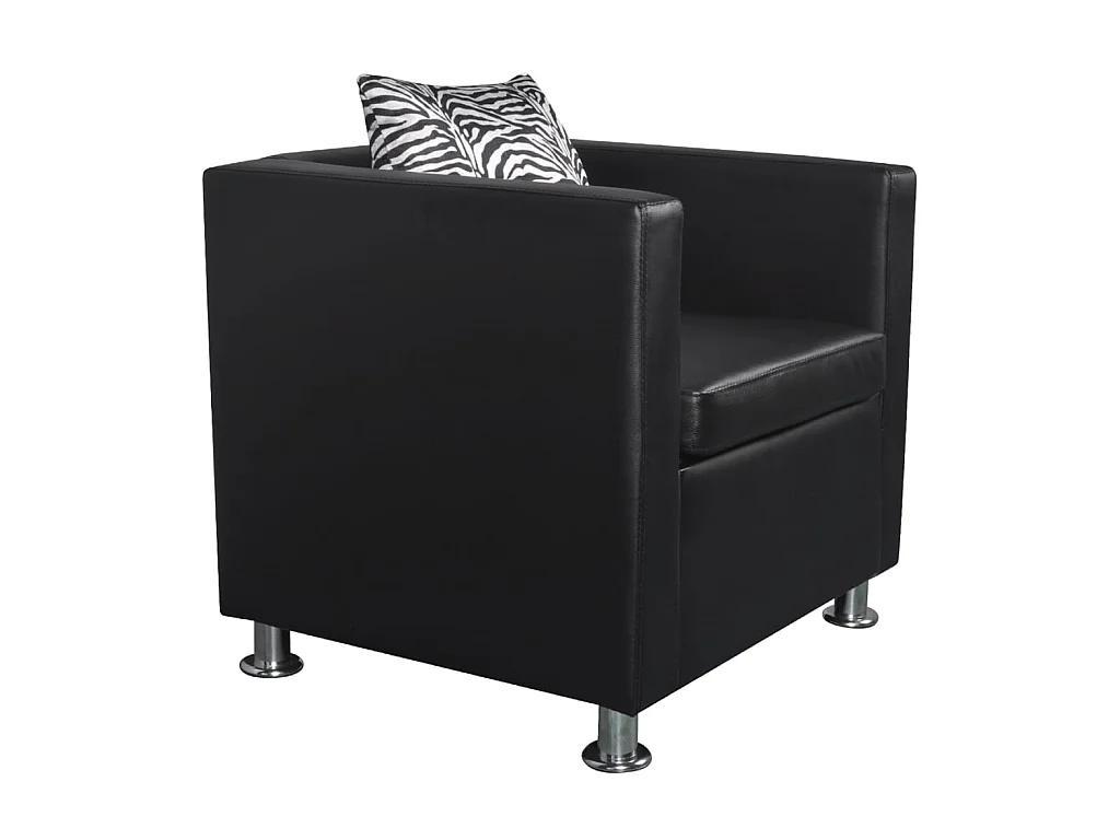Fauteuil droit Noir Similicuir SEF27363