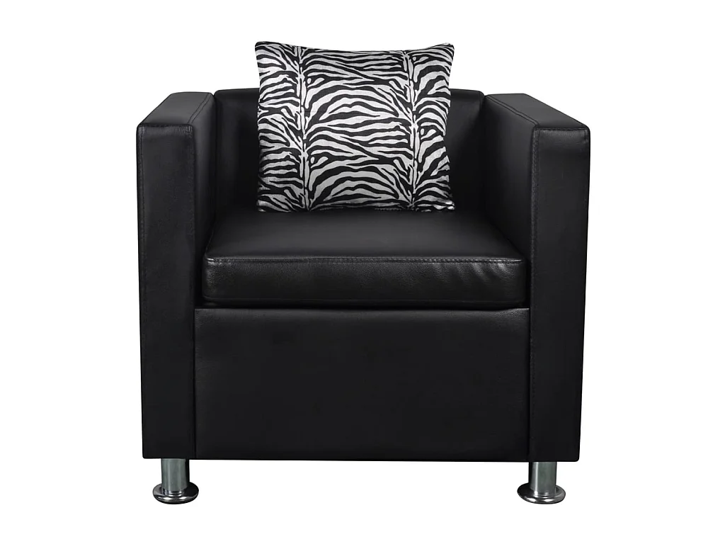 Fauteuil droit Noir Similicuir SEF27363