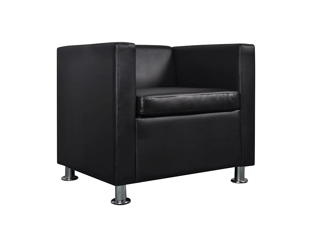 Fauteuil droit Noir Similicuir SEF27363