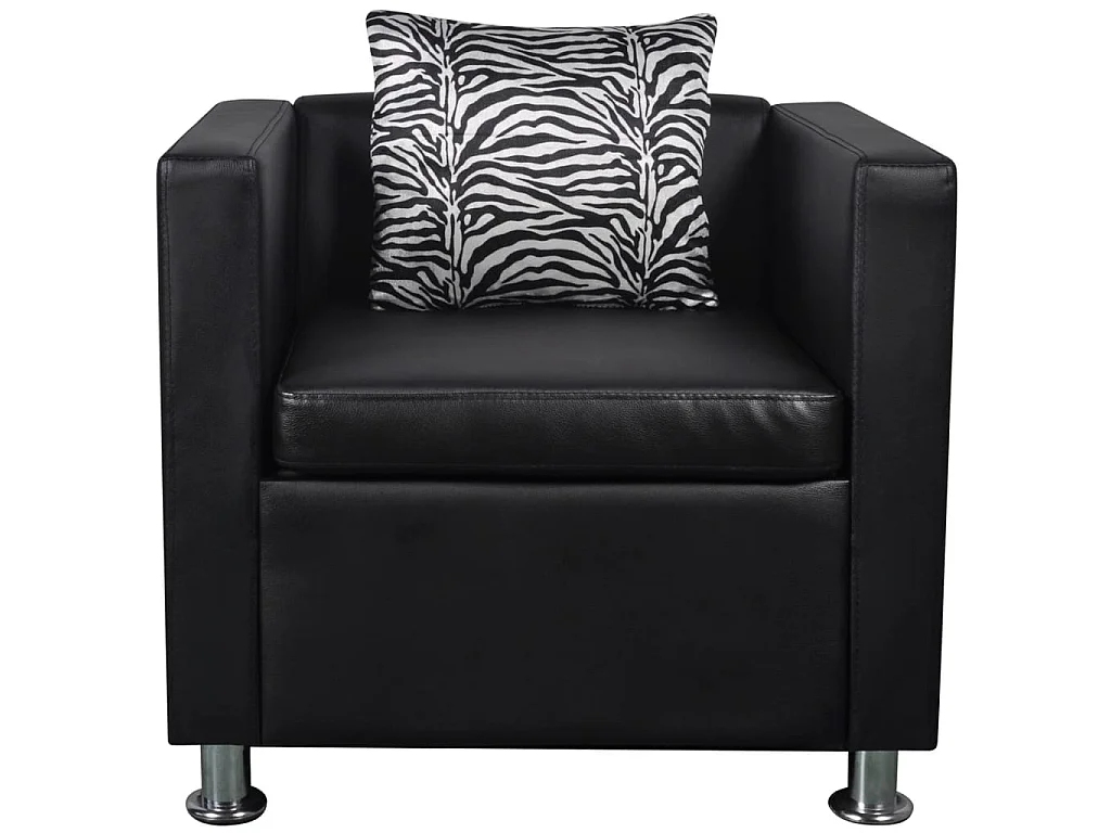 Fauteuil droit Noir Similicuir SEF27363