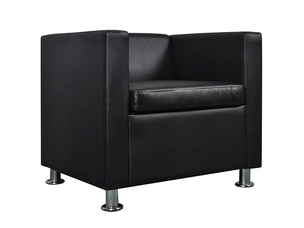 Fauteuil droit Noir Similicuir SEF27363