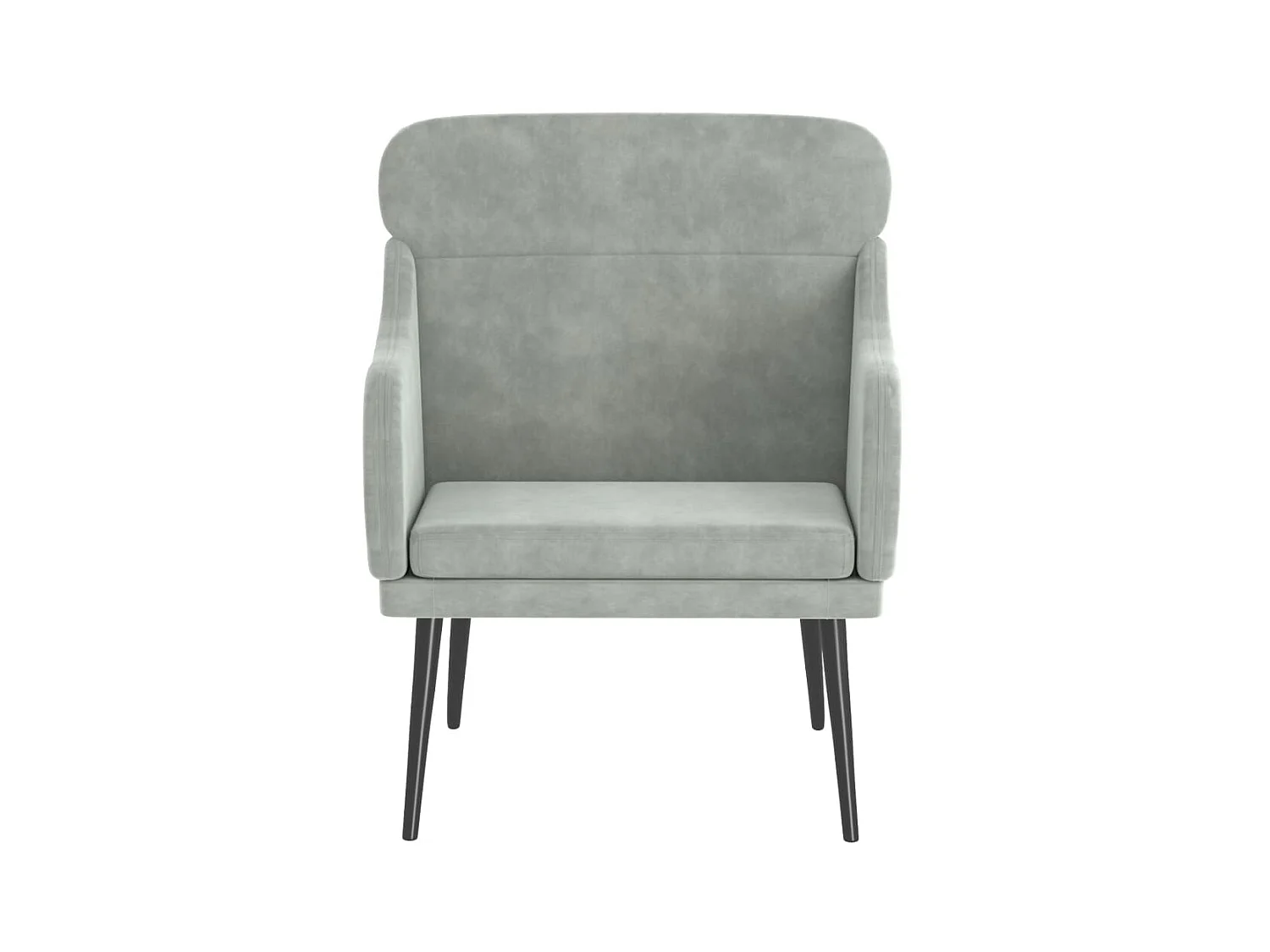 Fauteuil 63x76x80 cm fluweel lichtgrijs NL689711