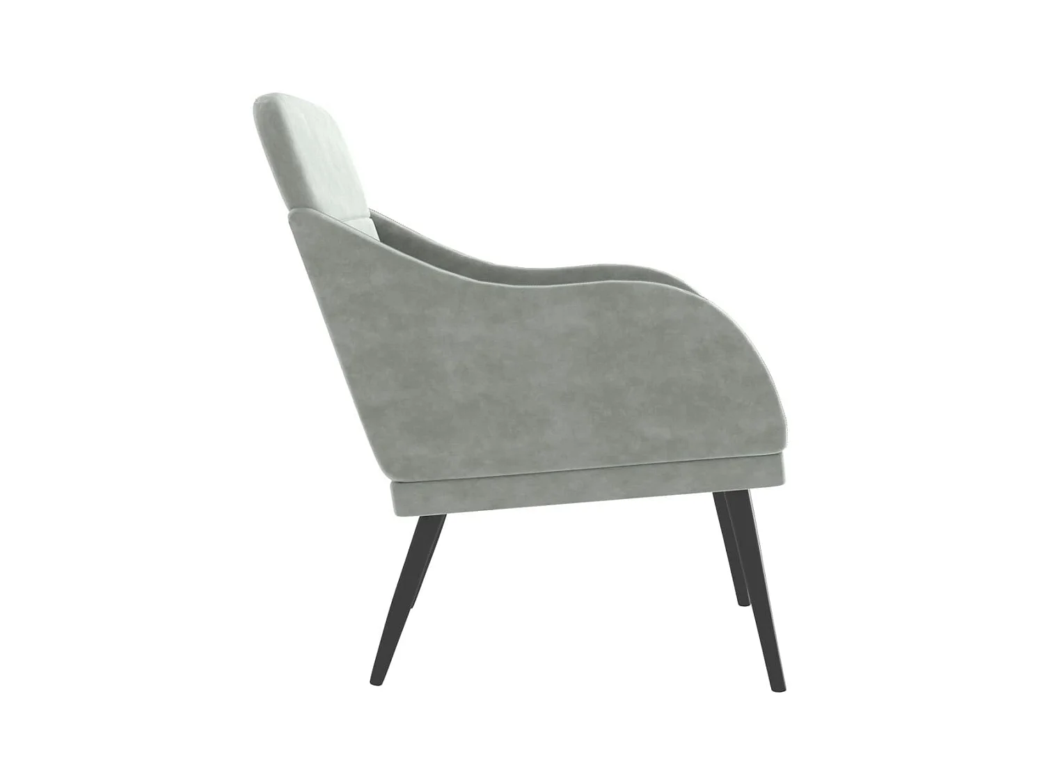 Fauteuil 63x76x80 cm fluweel lichtgrijs NL689711