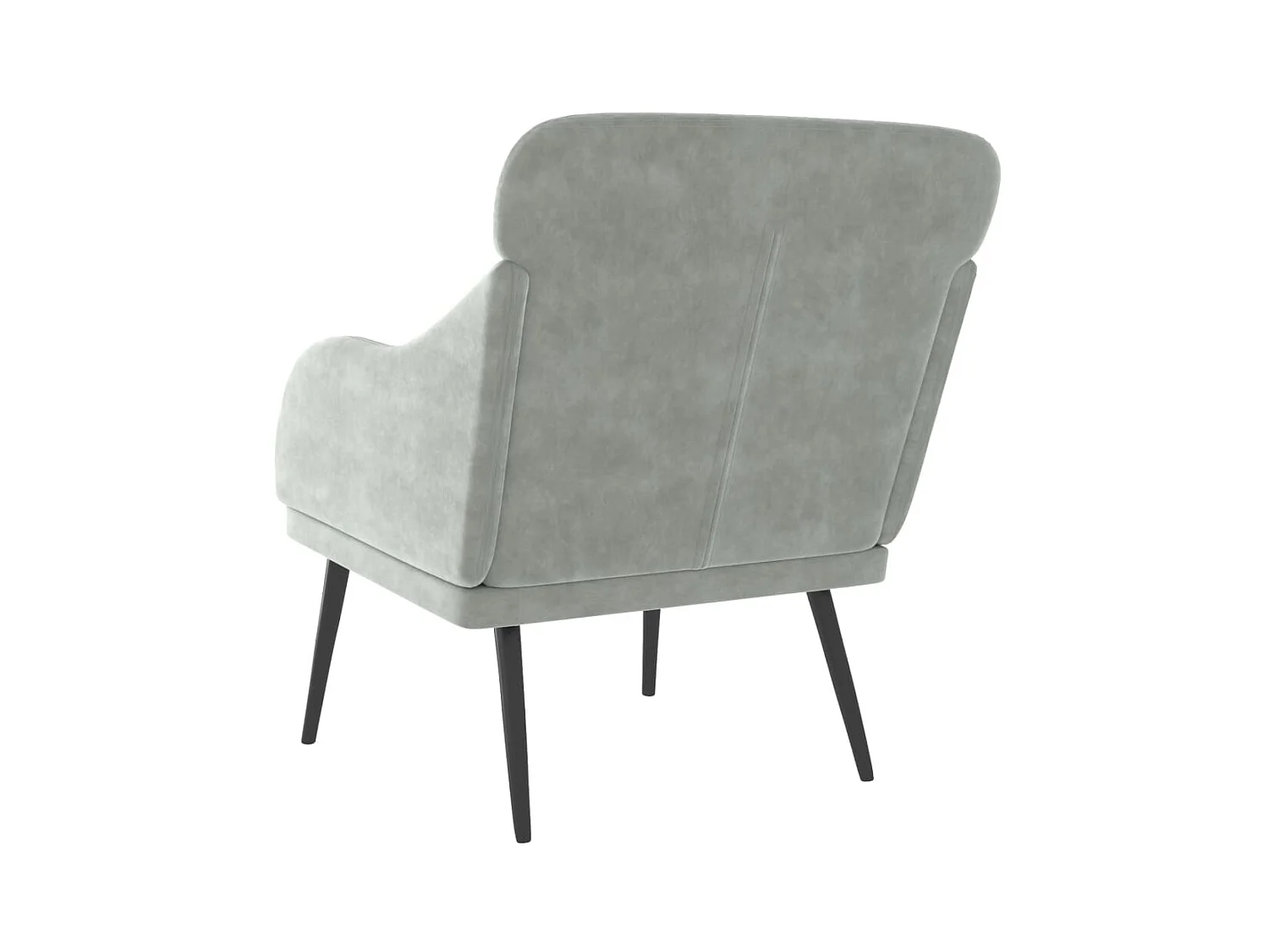 Fauteuil 63x76x80 cm fluweel lichtgrijs NL689711