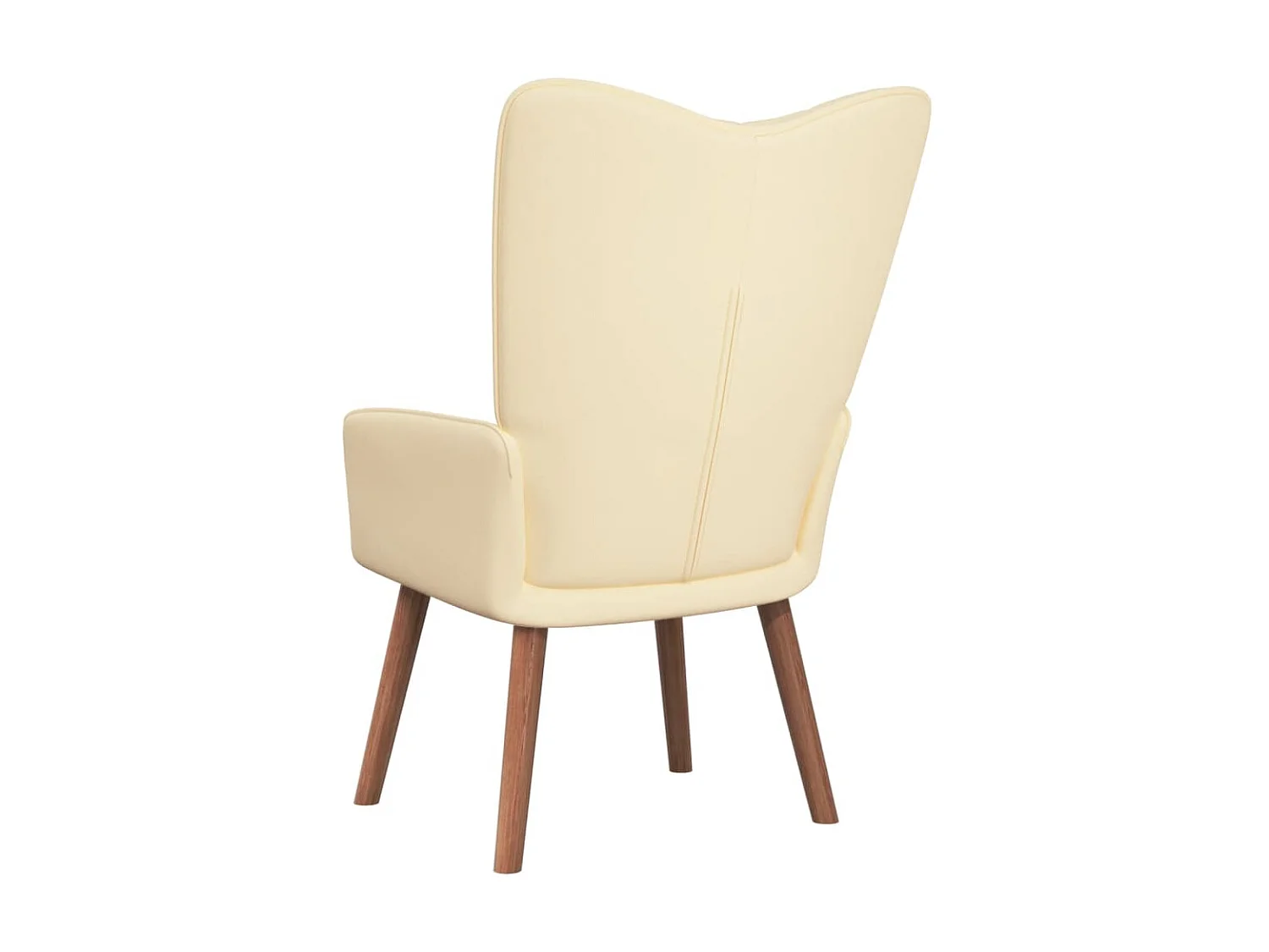 Relaxstoel fluweel crèmewit NL110656