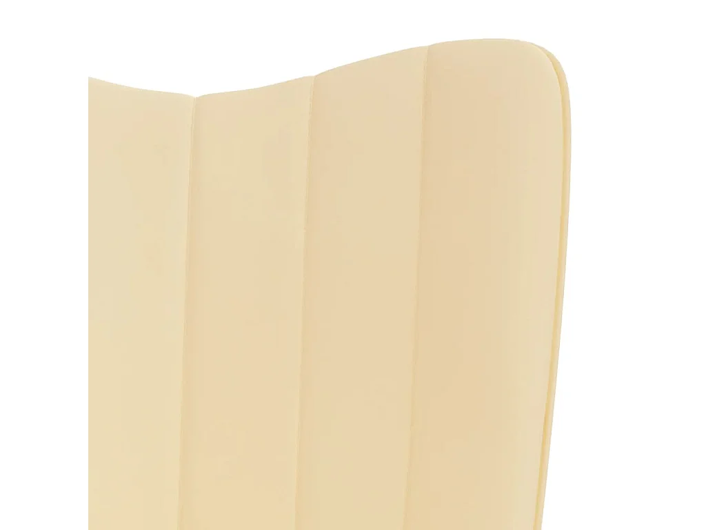 Relaxstoel fluweel crèmewit NL110656