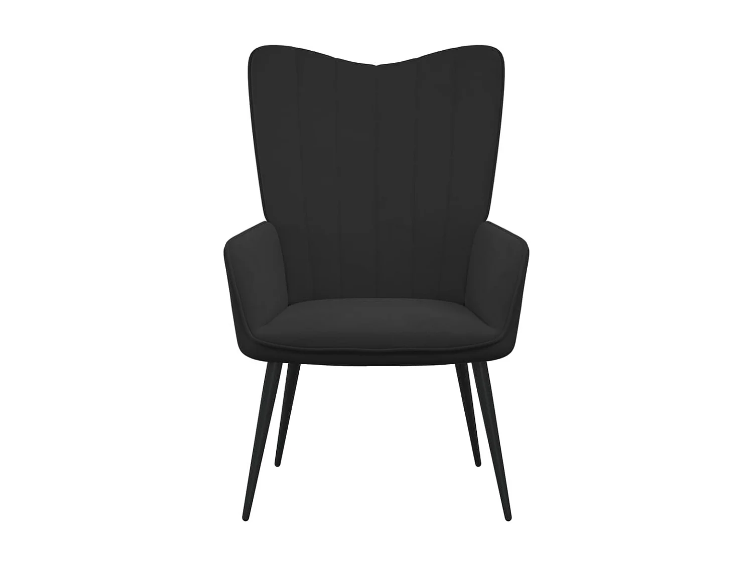 Fauteuil droit Noir Velours LSJ7009
