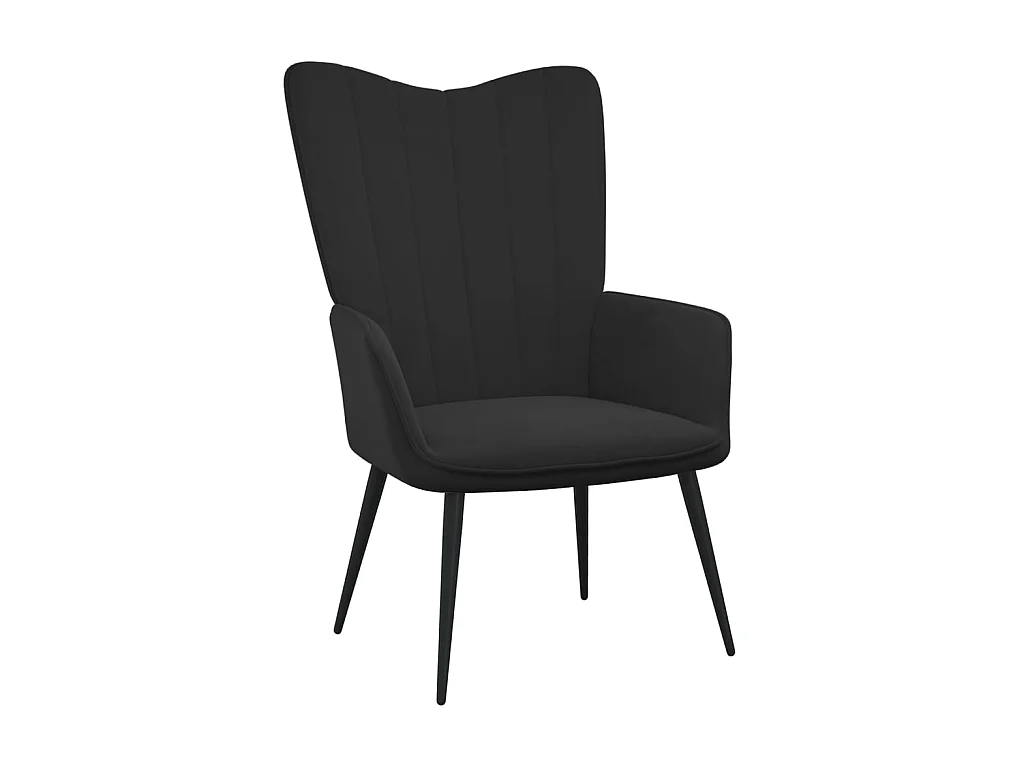 Fauteuil droit Noir Velours LSJ7009