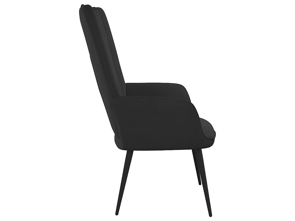 Fauteuil droit Noir Velours LSJ7009