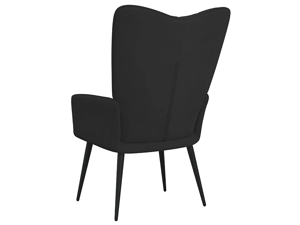 Fauteuil droit Noir Velours LSJ7009