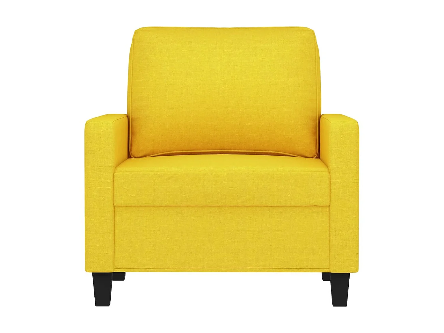 Fauteuil droit Jaune clair 60 cm Tissu FVBB78417