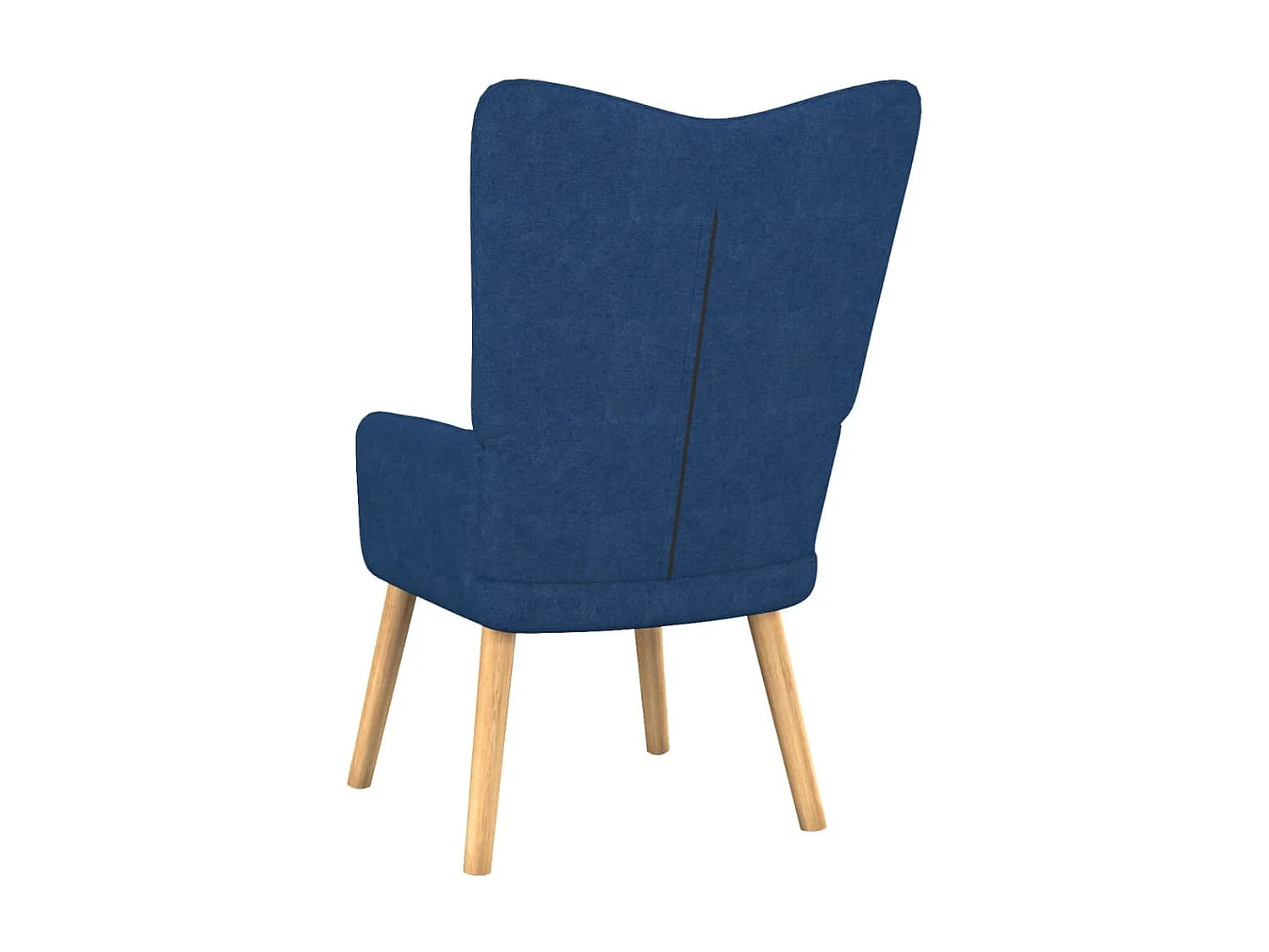 Silla de relajación con reposapiés tela azul ES69241