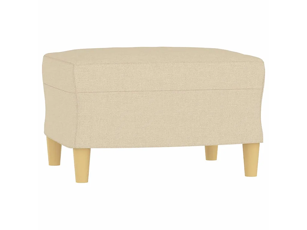 Fauteuil avec repose-pieds Crème 60 cm Tissu OLA1732