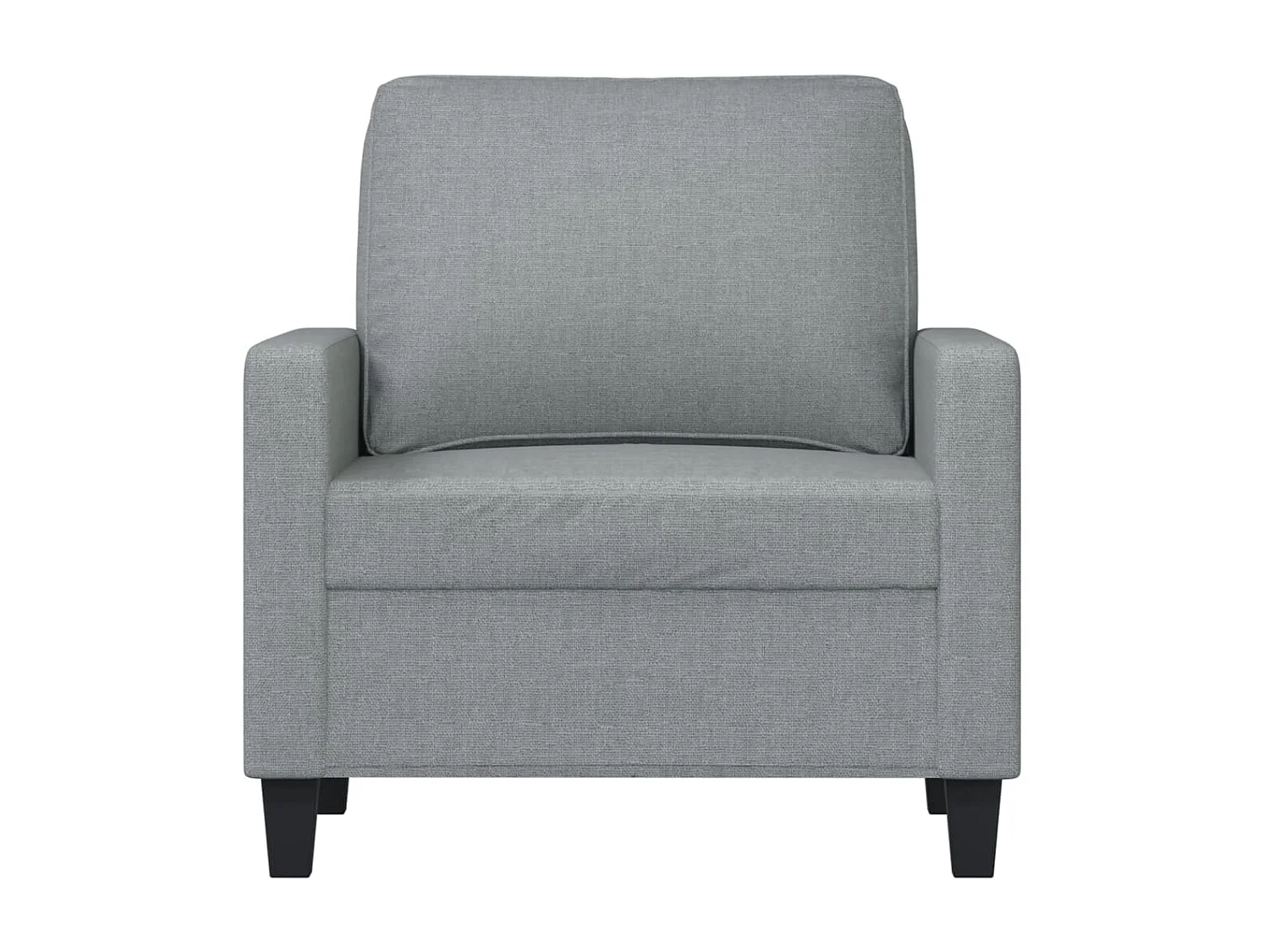 Fauteuil de salon Gris clair 60 cm Tissu FVBB56808