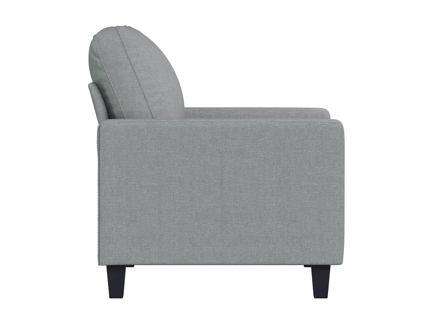 Fauteuil de salon Gris clair 60 cm Tissu FVBB56808