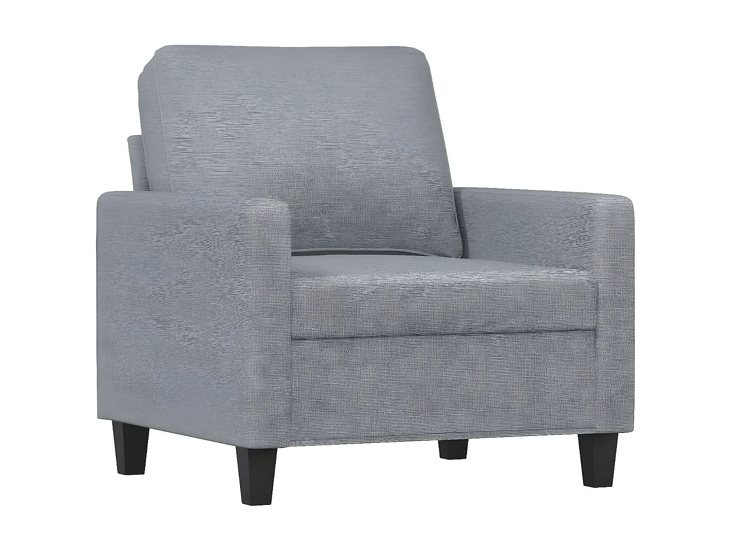 Fauteuil de salon Gris clair 60 cm Tissu FVBB56808
