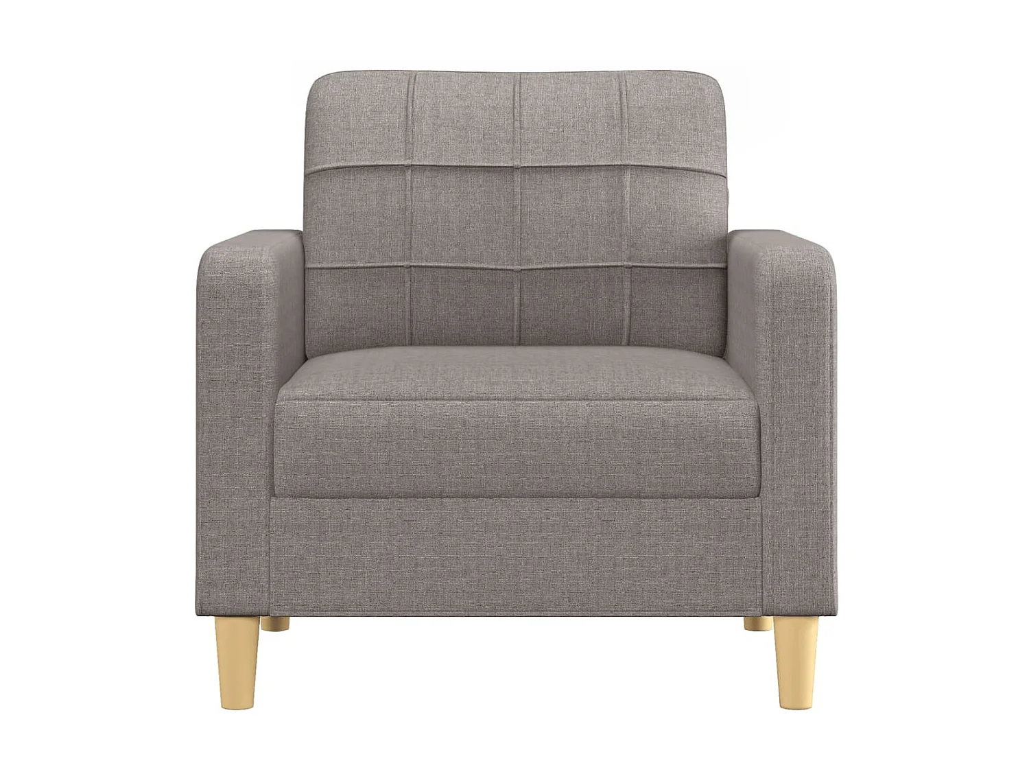 Fauteuil Salon Taupe 60 cm Tissu LQD8828
