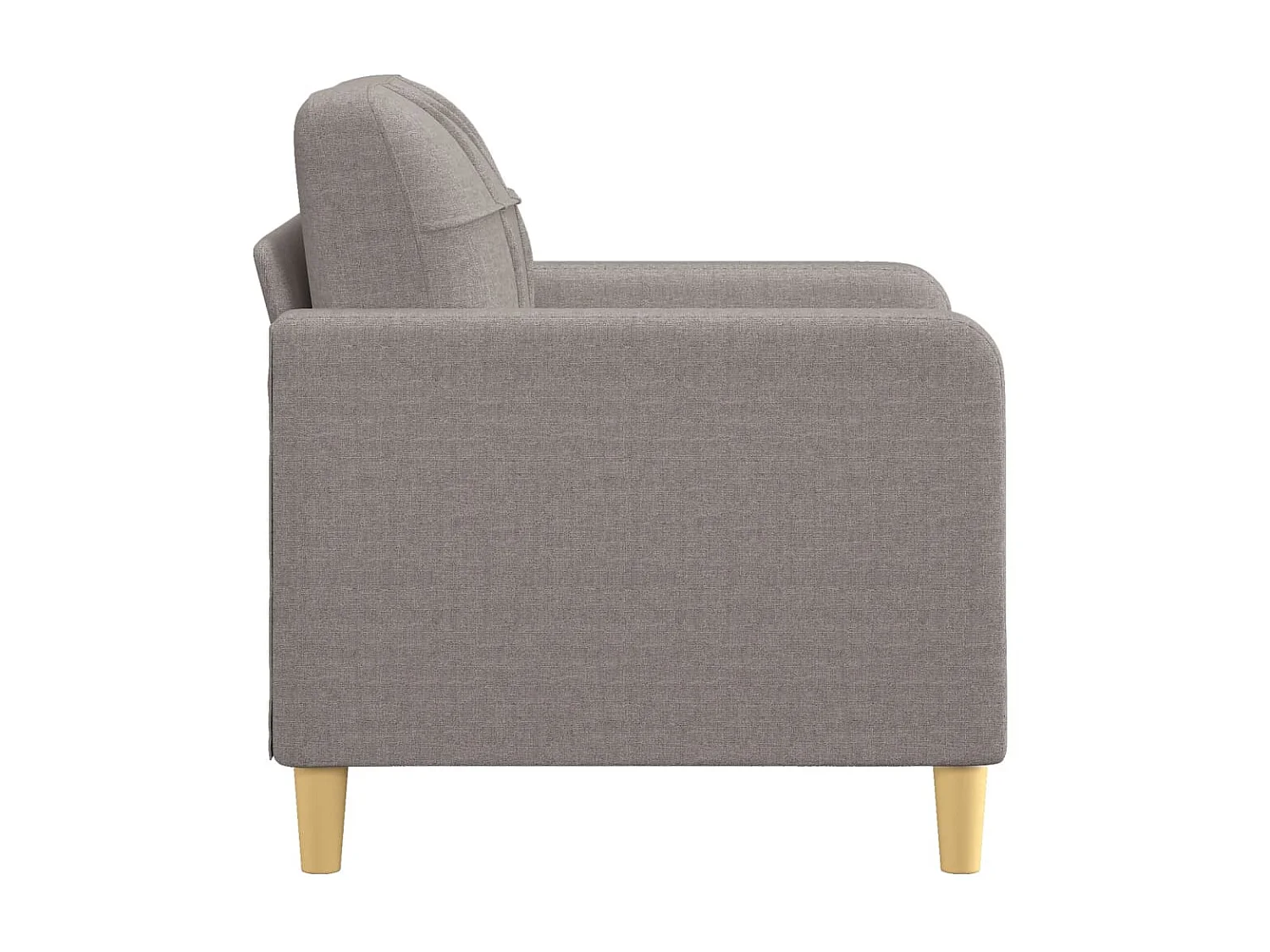 Fauteuil Salon Taupe 60 cm Tissu LQD8828
