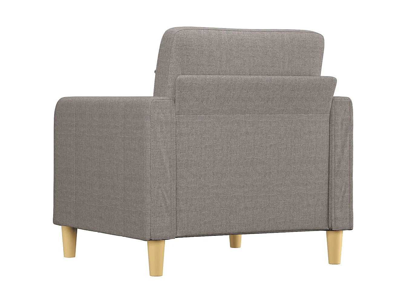 Fauteuil Salon Taupe 60 cm Tissu LQD8828