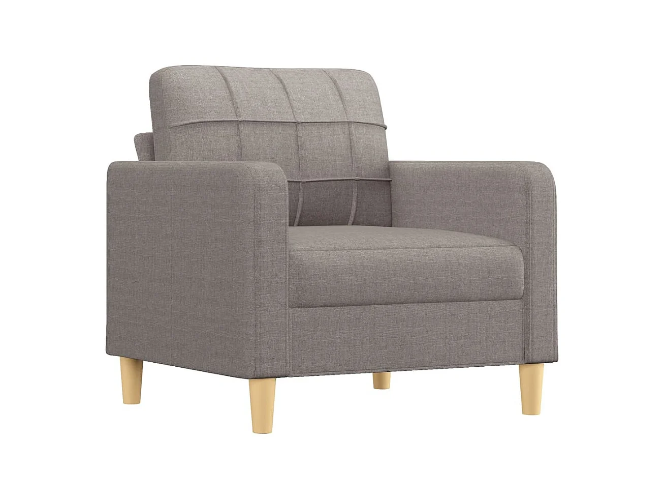 Fauteuil Salon Taupe 60 cm Tissu LQD8828