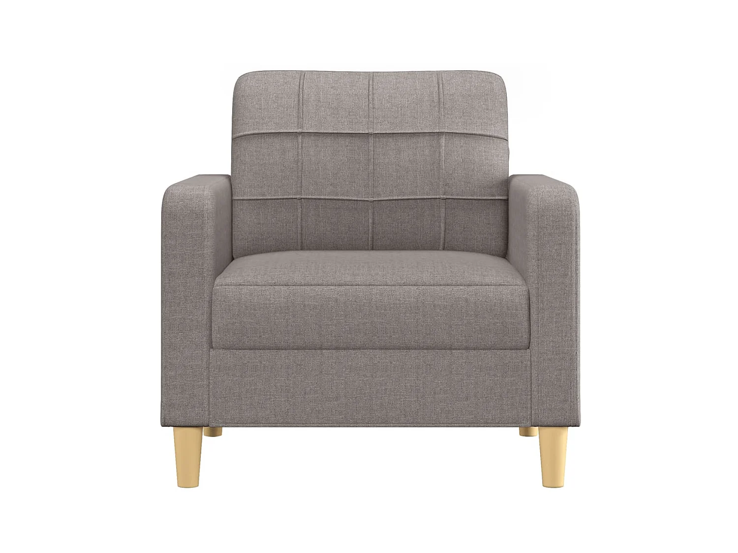 Fauteuil Salon Taupe 60 cm Tissu LQD8828