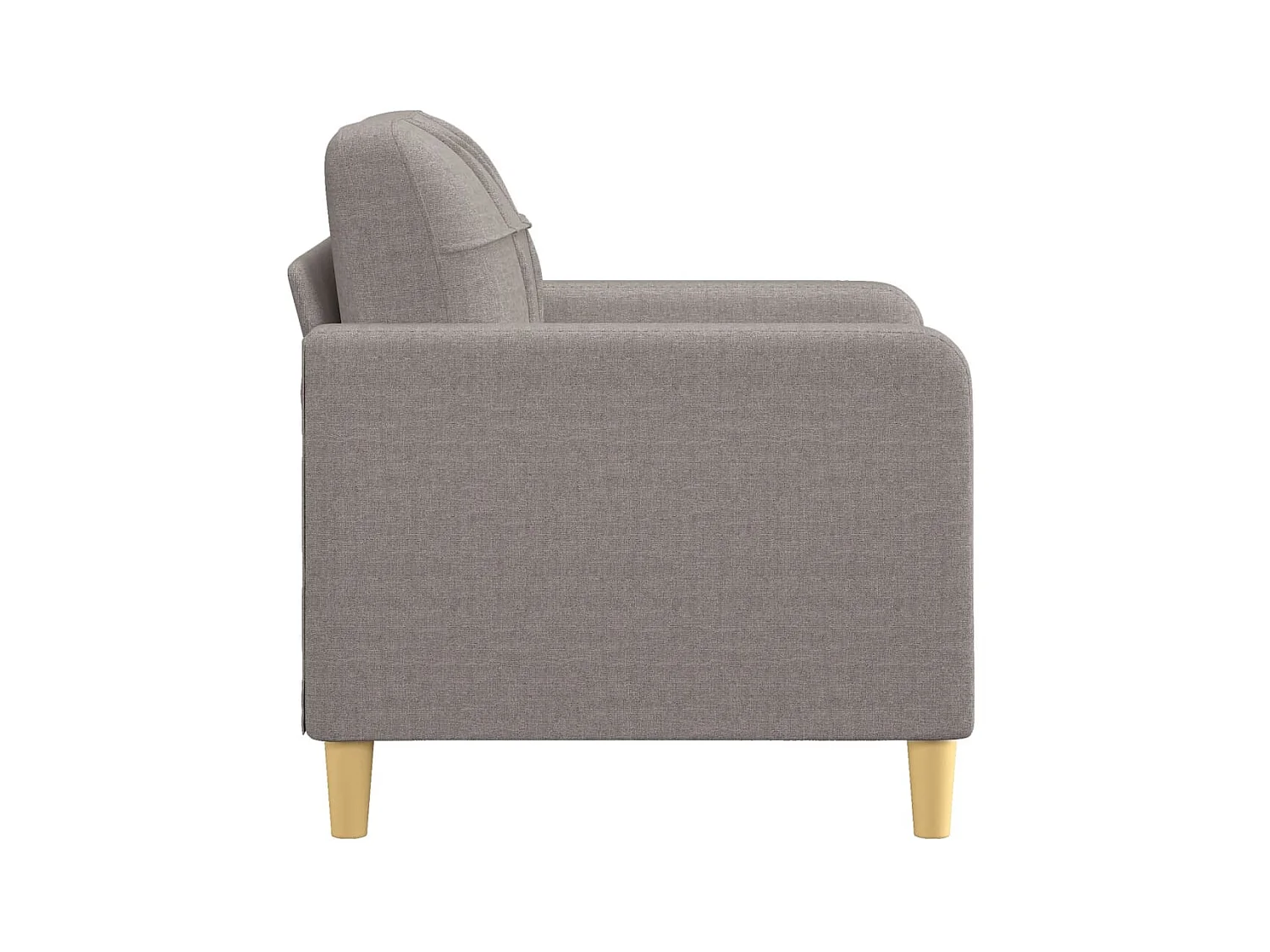 Fauteuil Salon Taupe 60 cm Tissu LQD8828