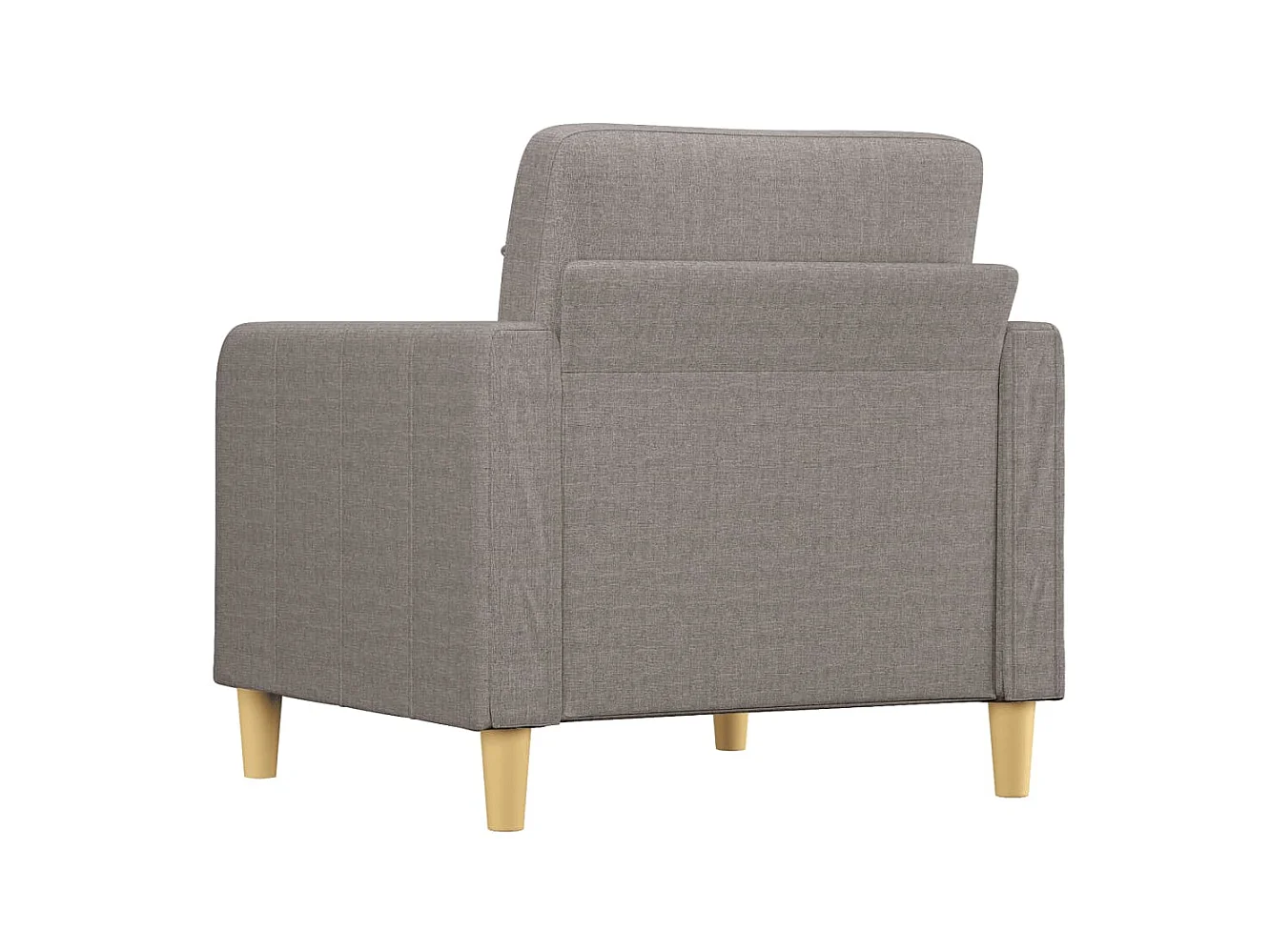 Fauteuil Salon Taupe 60 cm Tissu LQD8828