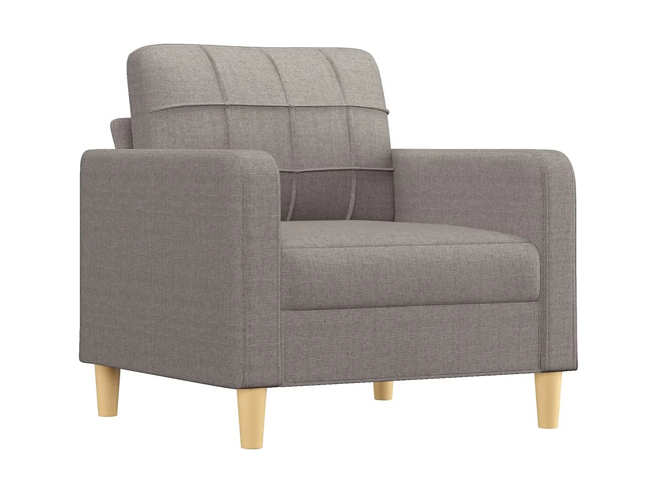 Fauteuil Salon Taupe 60 cm Tissu LQD8828