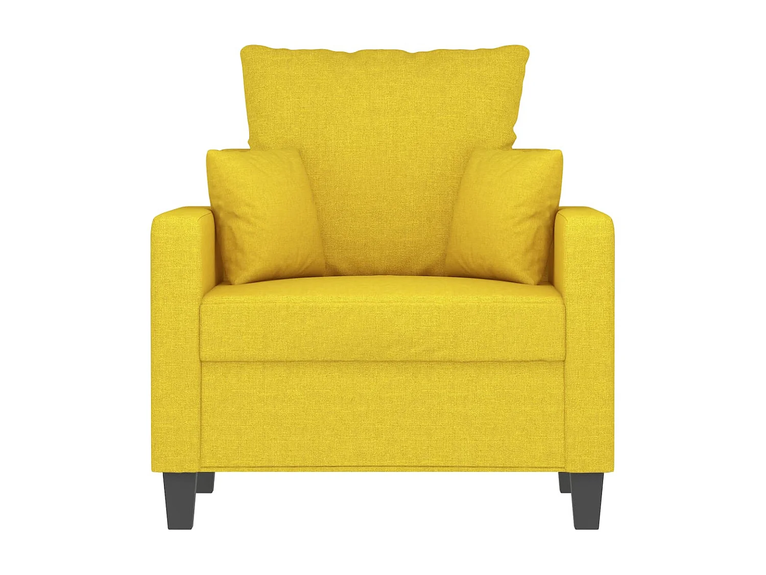 Fauteuil droit Jaune clair 60 cm Tissu FVBB43498