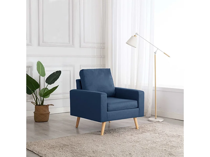 Fauteuil droit Bleu Tissu SEF35598