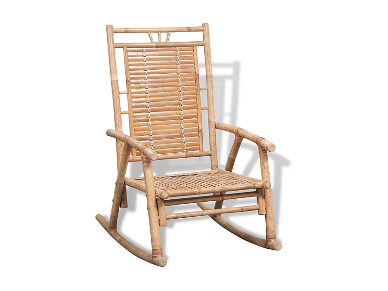 Fauteuil à bascule en bambou BE39370