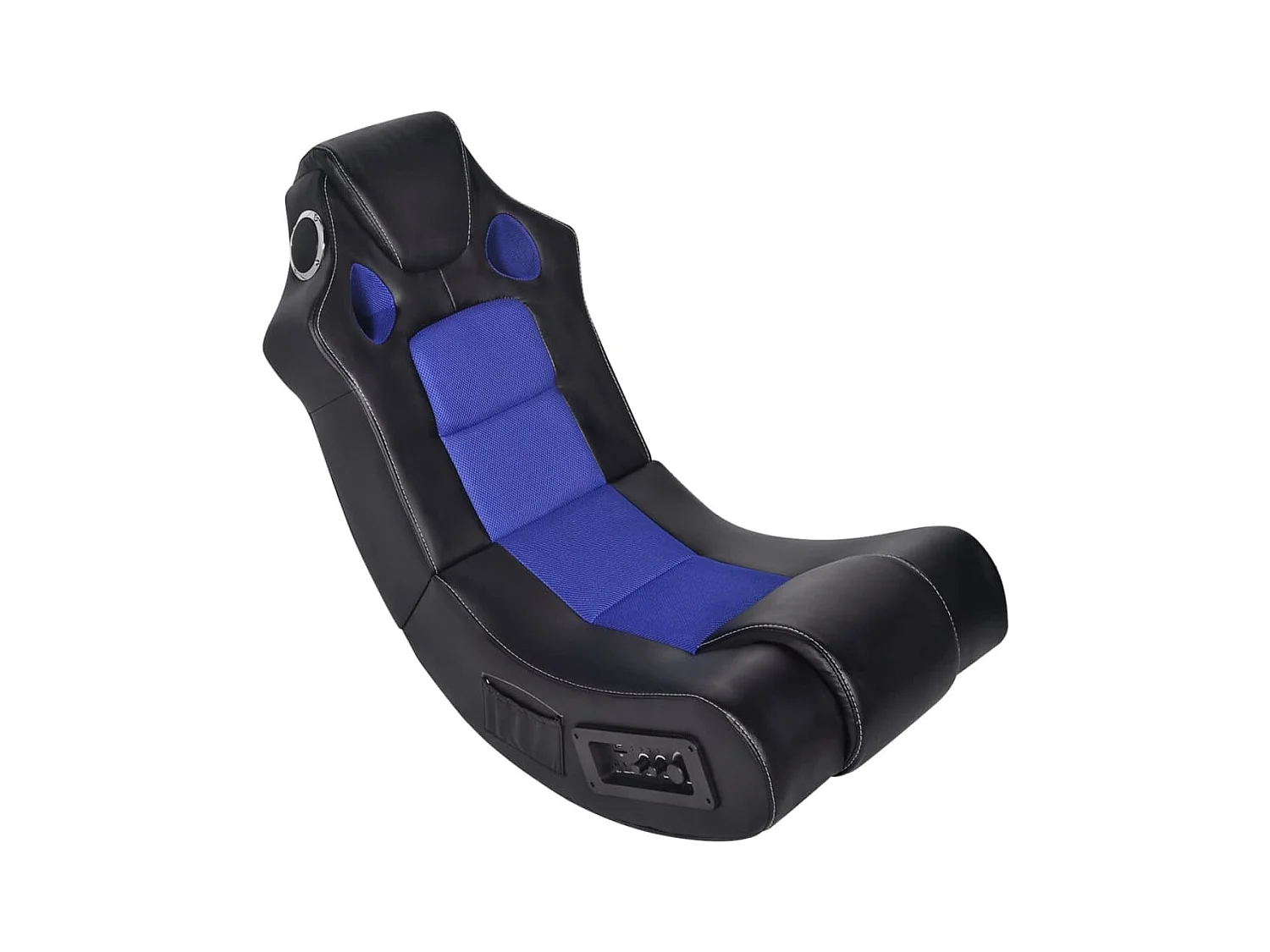 Fauteuil à bascule à enceinte Noir et bleu Similicuir BE52066