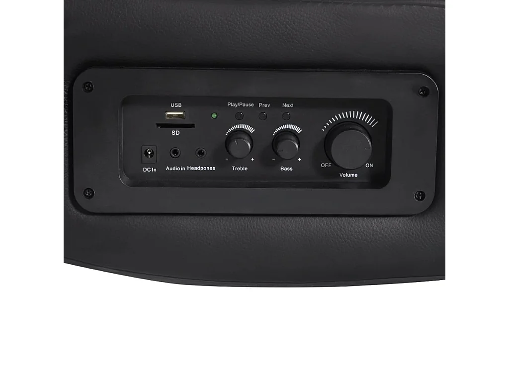 Fauteuil à bascule à enceinte Noir et bleu Similicuir BE52066