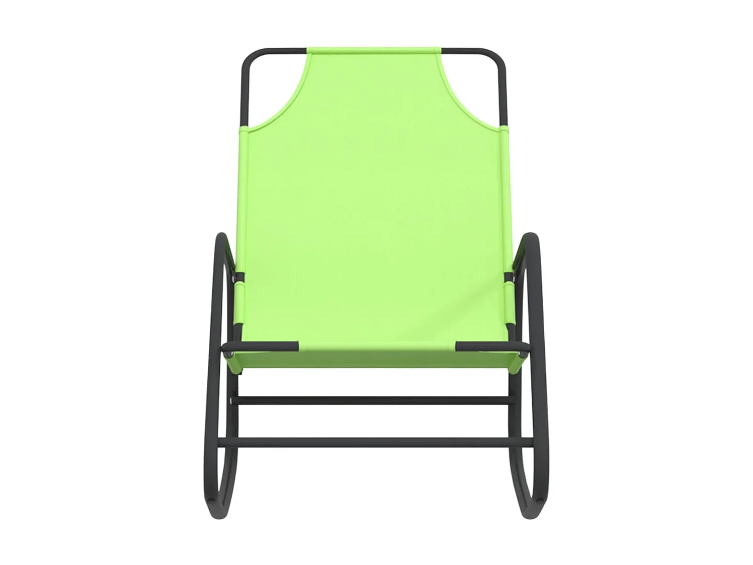 Lot de 2 Chaises longues à bascule Vert Acier et textilène BE76588